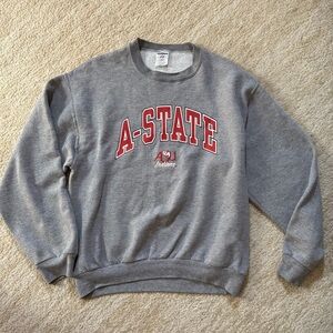 Jerzees Gray A-State Crewneck Sweater